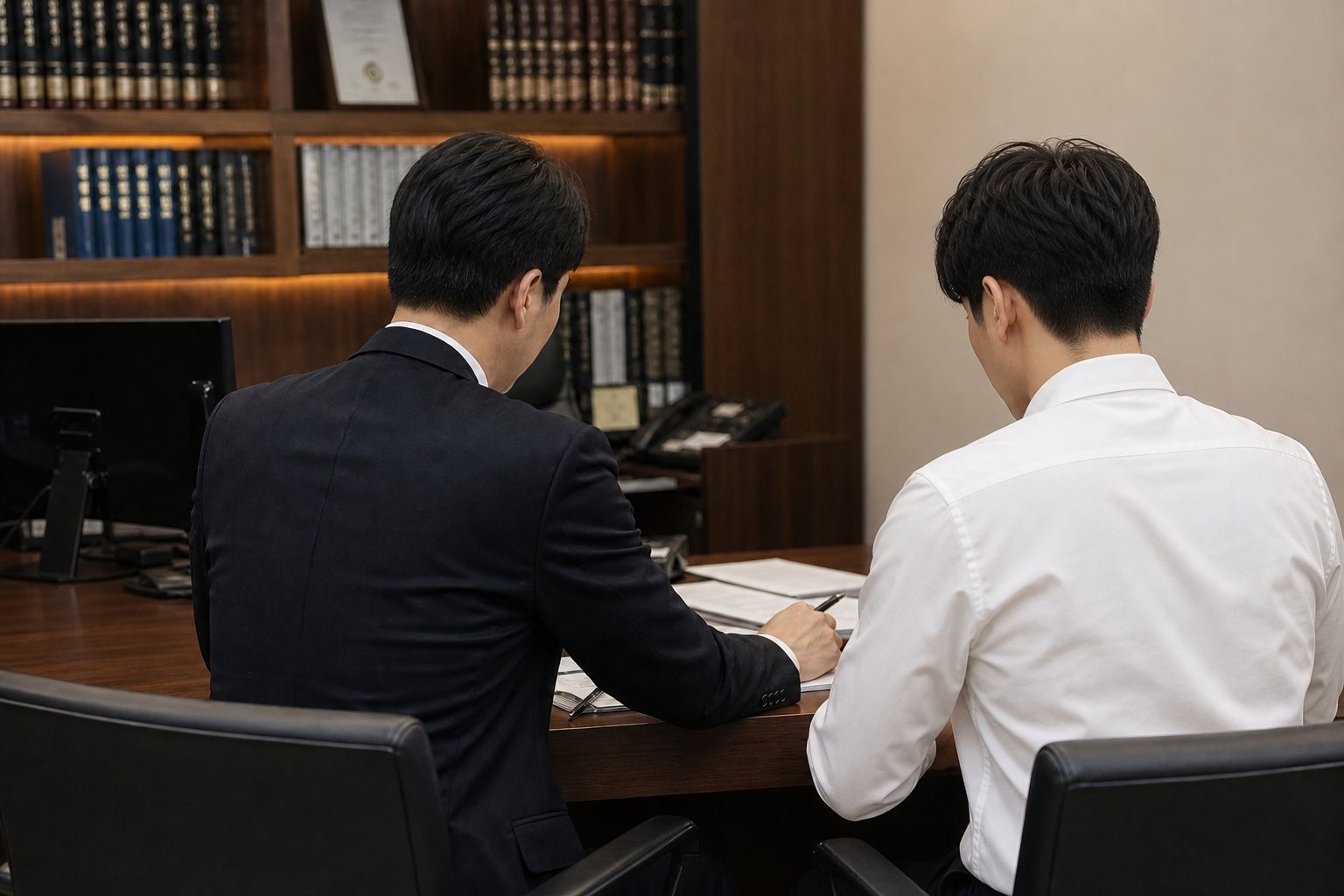 부산 법무사사무소 검인 사무실과 상담 장면